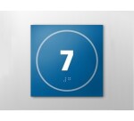 Plaque de porte NUMERO 7 - relief et braille