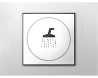 Plaque de porte DOUCHE - relief et braille