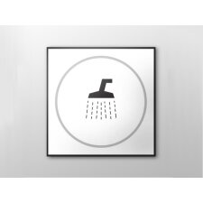 Panneau porte DOUCHE - relief et braille