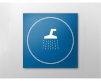 Plaque de porte DOUCHE - relief et braille