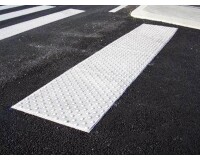 Dalle podotactile Blanche METACRY - Résine méthacrylate - 600 x 412 mm - Extérieure