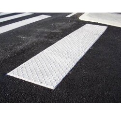 Dalle podotactile Blanche METACRY - Résine méthacrylate - 600 x 412 mm - Extérieure