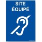 Panneau Site équipé handicap auditif