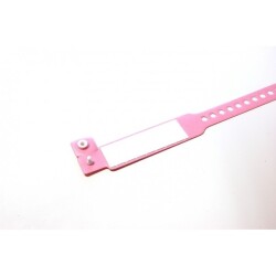Bracelet d'Identification - Vinyle souple extra-large  - Rose