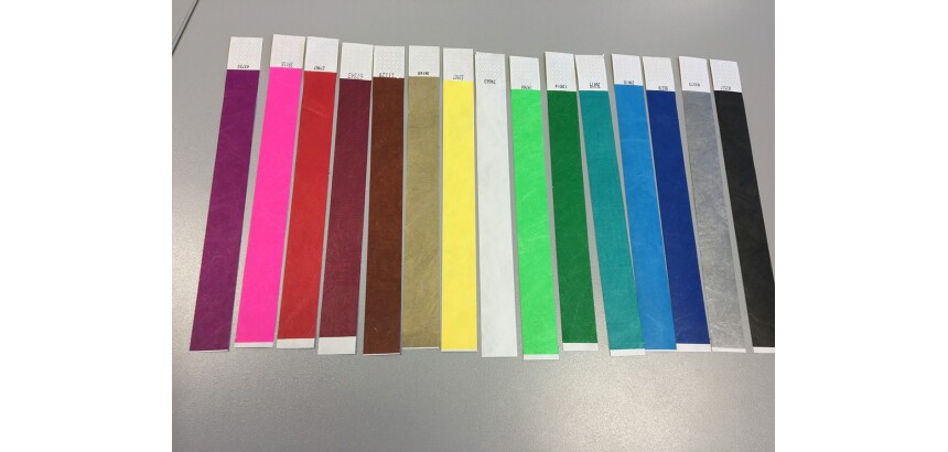 Bracelet d'identification - Numérotation aléatoire - Tyvek