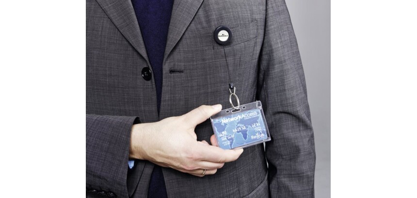 Enrouleurs porte-badges Design avec anneau métallique - par 10