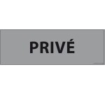 Plaque de porte PRIVE - 210 x 75 mm - PVC