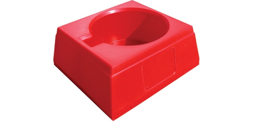 Socle base pour un extincteur   - Rouge