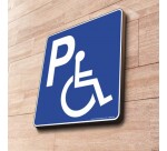Panneau Picto Parking PMR à couvre-chant carré