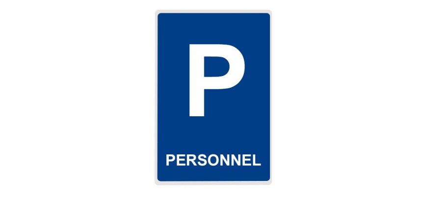 Panneau Parking "PERSONNEL"