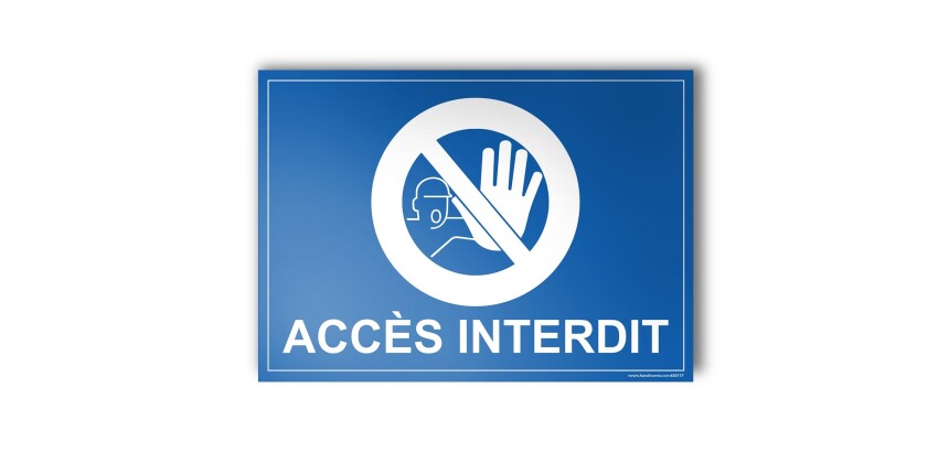 Plaque gravée - ACCES INTERDIT