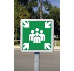 Kit panneau point de rassemblement