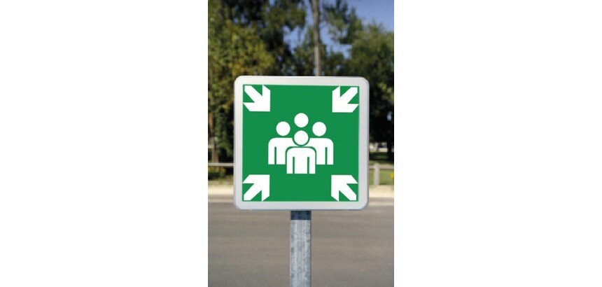 Kit panneau point de rassemblement