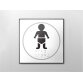 Plaque de porte BEBE NURSERIE - relief et braille