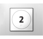 Plaque de porte NUMERO 2 - relief et braille