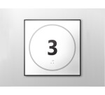 Plaque de porte NUMERO 3 - relief et braille