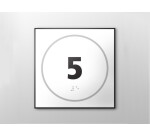 Plaque de porte NUMERO 5 - relief et braille