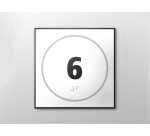 Plaque de porte NUMERO 6 - relief et braille