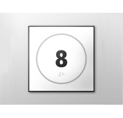 Panneau relief et braille - Numéro 8