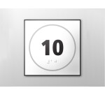 Plaque de porte NUMERO 10 - relief et braille
