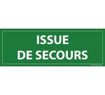 Panneau Issue de secours texte vert évacuation