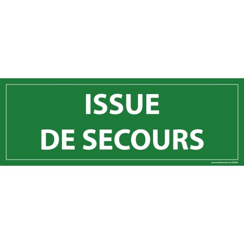 Panneau Issue de secours - fond vert