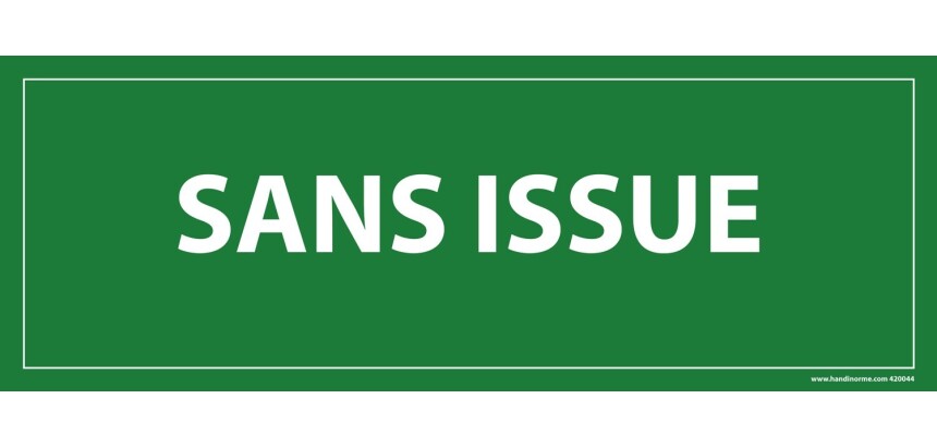 Plaque de porte Sans issue