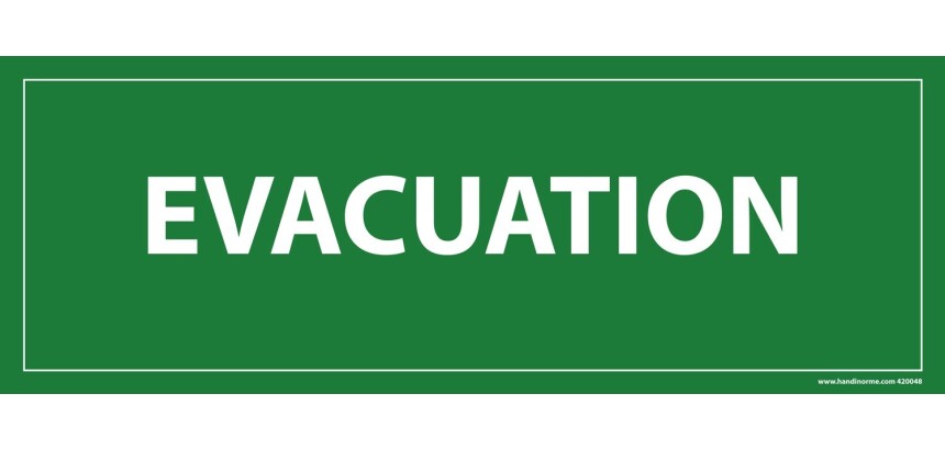 Panneau Evacuation