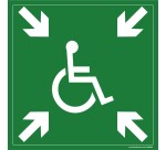 Panneau Point de rassemblement PMR