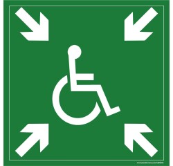 Panneau Point de rassemblement PMR