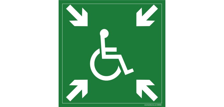 Panneau Point de rassemblement PMR