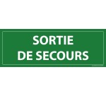 Panneau Sortie de secours - fond vert