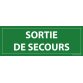 Panneau Sortie de secours - fond vert