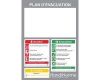 Poster plan d'évacuation personnalisable