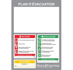Poster plan d'évacuation personnalisable