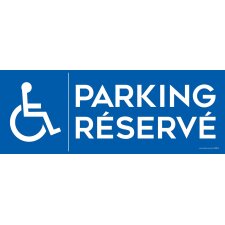 Panneau Parking Réservé avec pictogramme - Handicapé