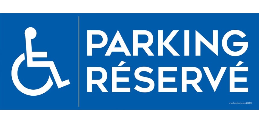 Panneau Parking Réservé avec picto PMR
