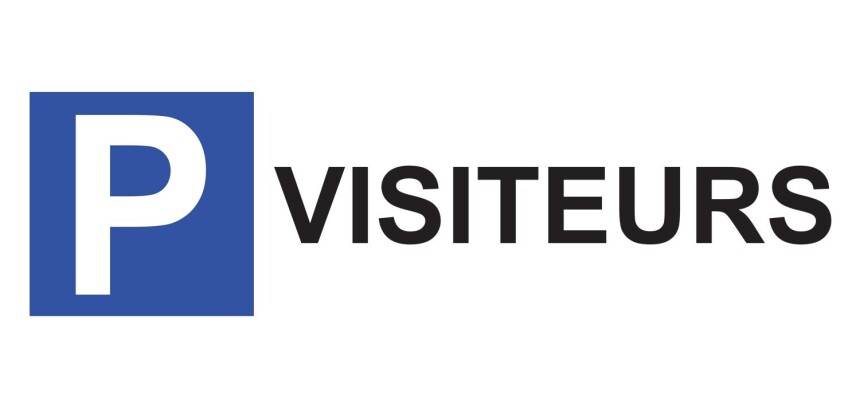 Panneau Parking en aluminium - P VISITEURS
