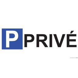 Panneau de parking en aluminium - P PRIVE