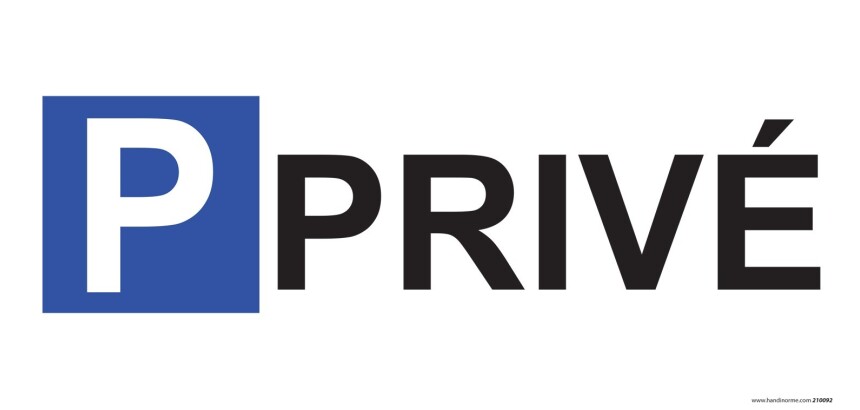 Panneau Parking en aluminium - P PRIVE