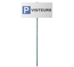 Kit panneau + poteau de parking - P VISITEURS