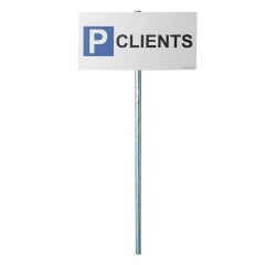Kit panneau + poteau de parking - P CLIENTS