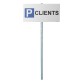 Kit panneau + poteau de parking - P CLIENTS