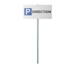 Kit panneau + poteau de parking - P DIRECTION  - Poteau Rectangulaire Blanc
