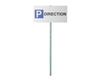 Kit panneau + poteau de parking - P DIRECTION  - Poteau Rectangulaire Blanc