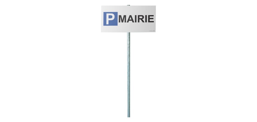 Kit panneau + poteau de parking - P MAIRIE