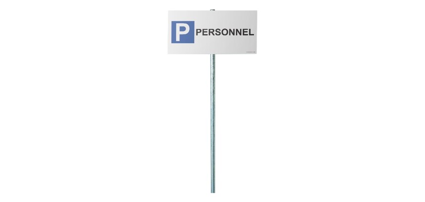 Kit panneau + poteau de parking - P PERSONNEL