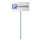 Kit panneau + poteau de parking - P PERSONNEL