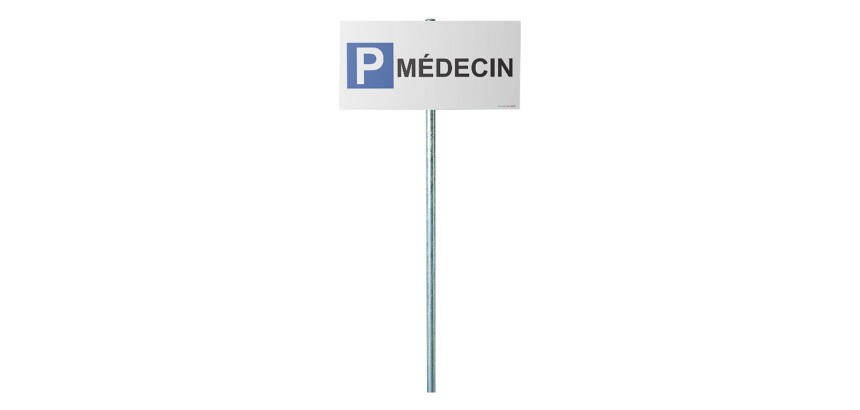 Kit panneau + poteau de parking - P MEDECIN