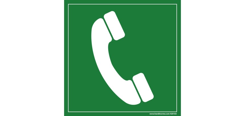 Picto Evacuation Téléphone à utiliser en cas d'incendie